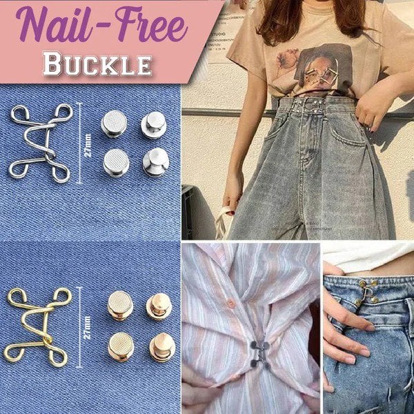 Nail-free Waist Buckle Set - Pack Of 2