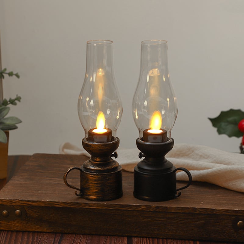 LED Vintage Kerosene Lamp Electronic Swing Candle