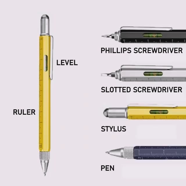 6-in-1 Multi-Functional Stylus Pen