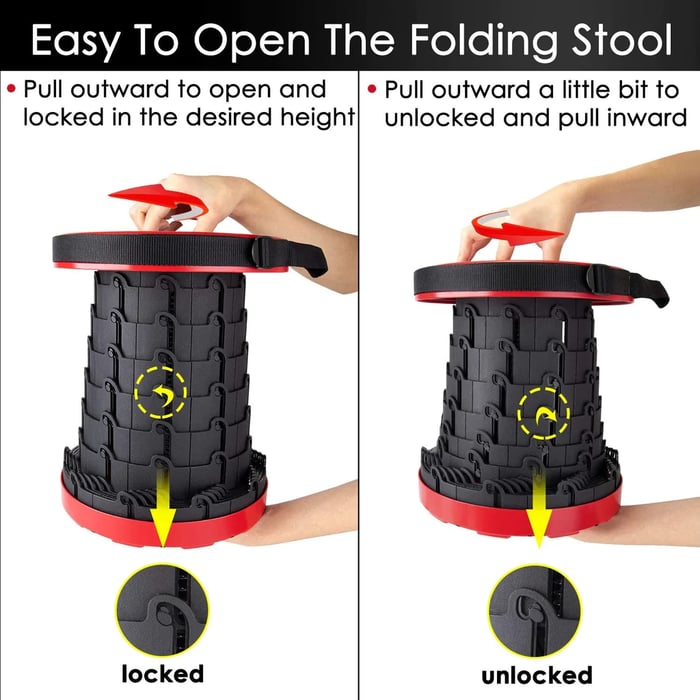 Portable folding stool