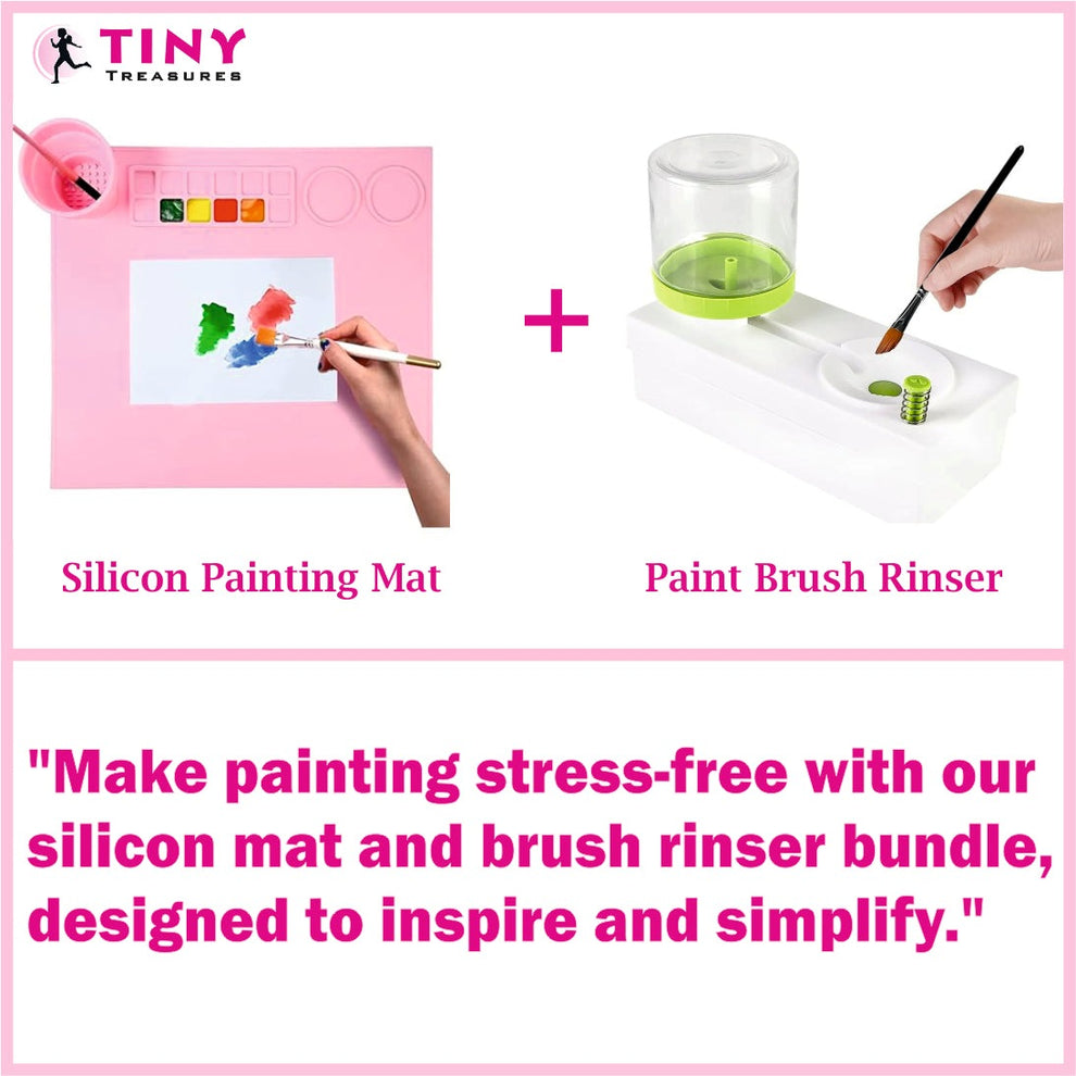Painting Station with Brush Rinser