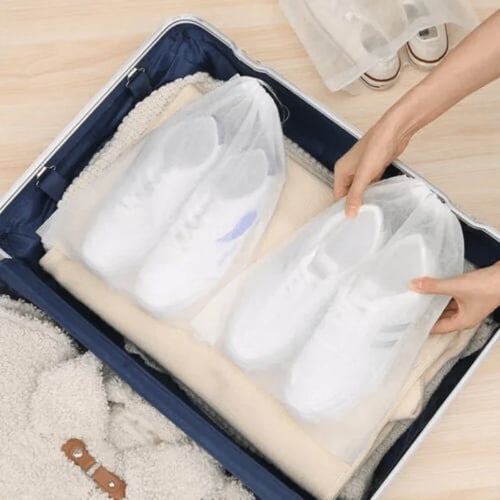 Reusable Drawstring Shoe Storage Bags - Pack Of 4