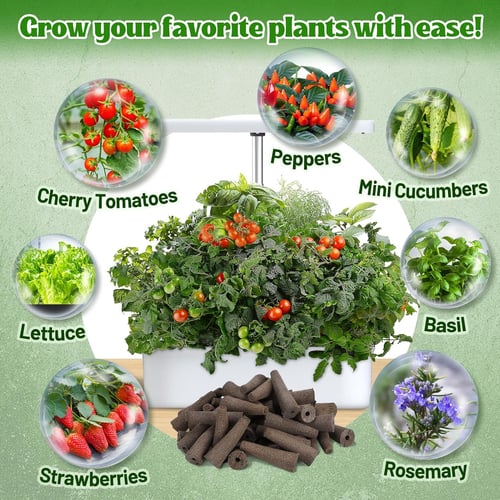 Seed Pods Replacement Root Growth Sponges Compatible with AeroGarden(50pcs Pack)