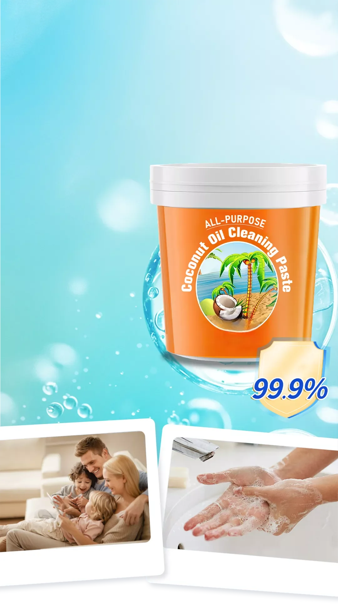 Coconut Oil Kitchen Cleaner Paste