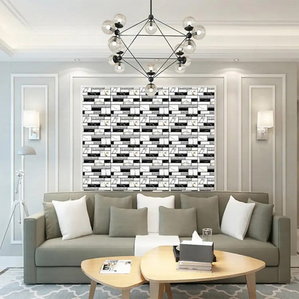 Marble pattern 3D wall stickers 10 PCS