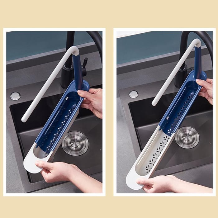 Kitchen Sink Shelf Flexible Drain Storage Basket
