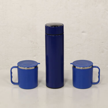 24 Hrs Hot & Cold Flask with Temperature Display + Free 2 Double Wall Cups