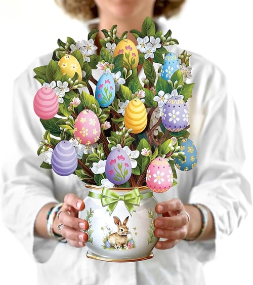 Easter 3D Flower Egg Greeting Card