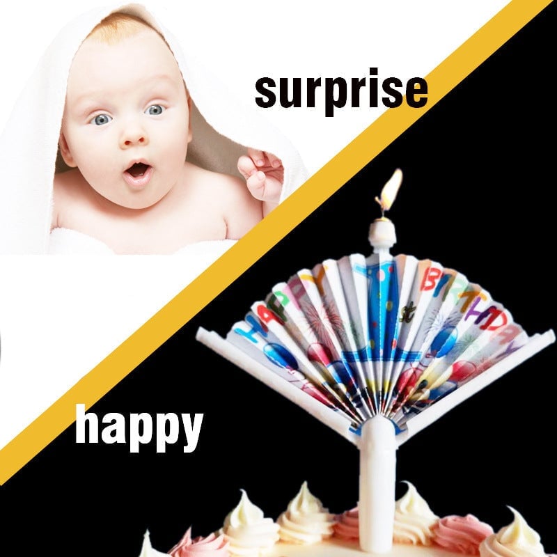 Novelty Surprise Fan Birthday Candle