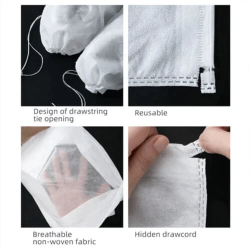 Reusable Drawstring Shoe Storage Bags - Pack Of 4