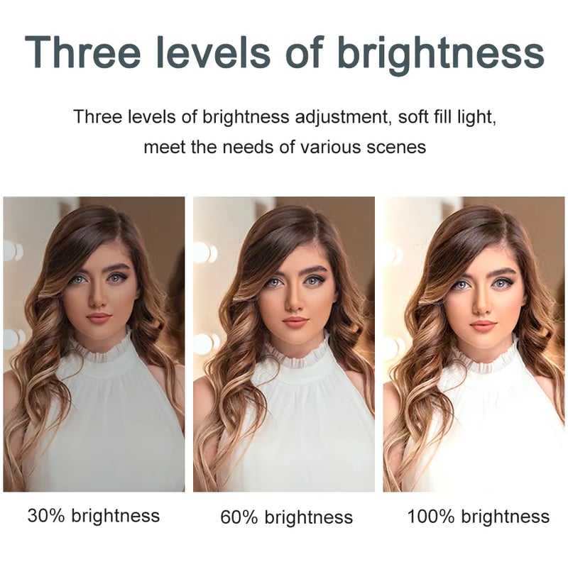 Professional Live Video Mobile Phone Photography Set with Fill Light Microphone Tripod