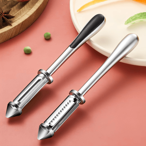 Multifunctional vegetable peeler made of stainless steel
