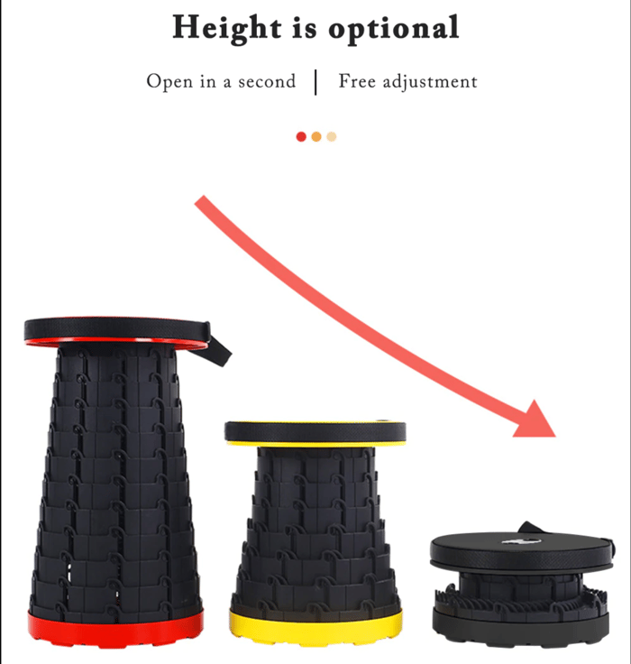 Portable folding stool