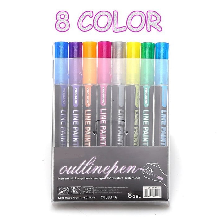 Super Squiggles Outline Marker pen - 12 Colors