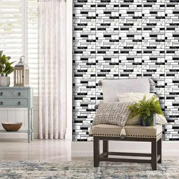 Marble pattern 3D wall stickers 10 PCS