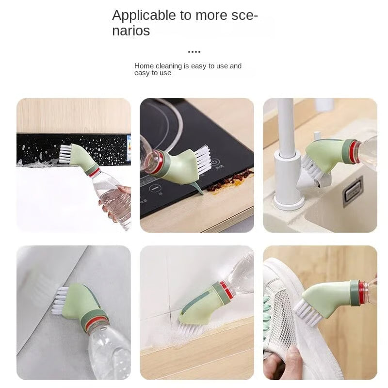 💥Multi-use Cleaning Brush Can Be Connected To Mineral Water Bottle