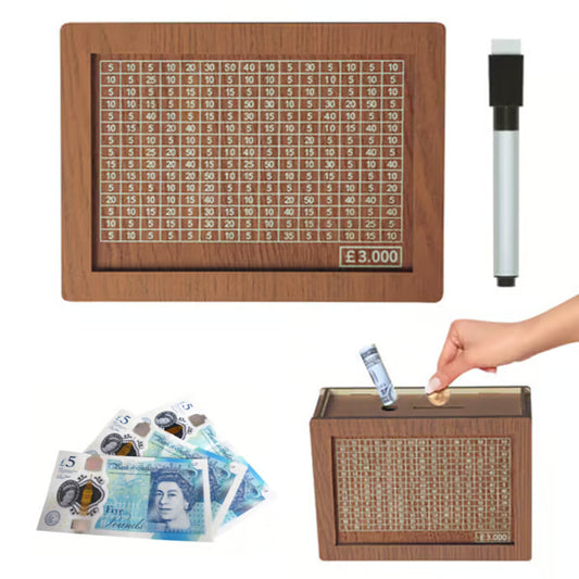 Cash Vault Wooden Savings Box