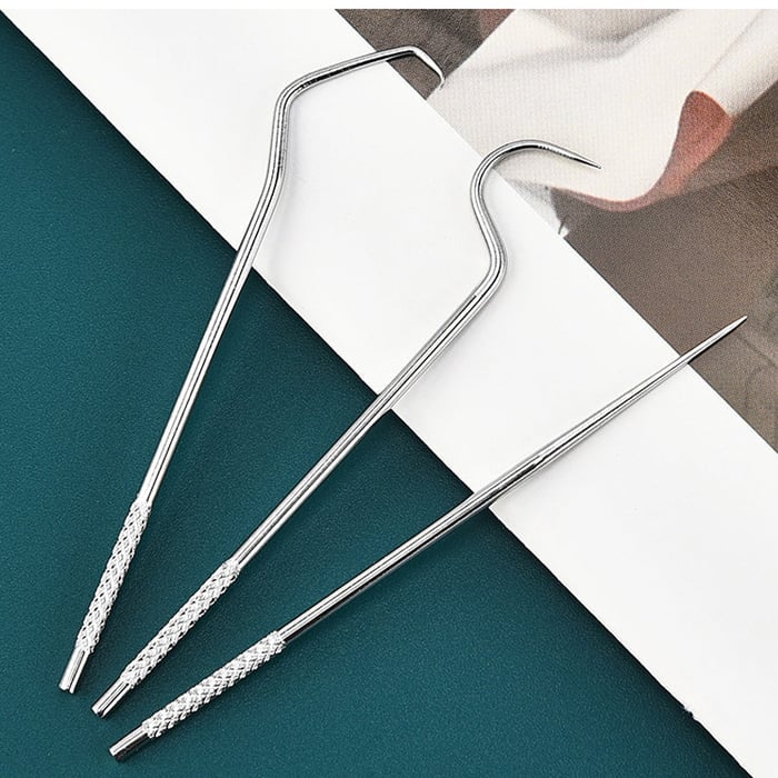 Stainless steel toothpick set - 7 pieces