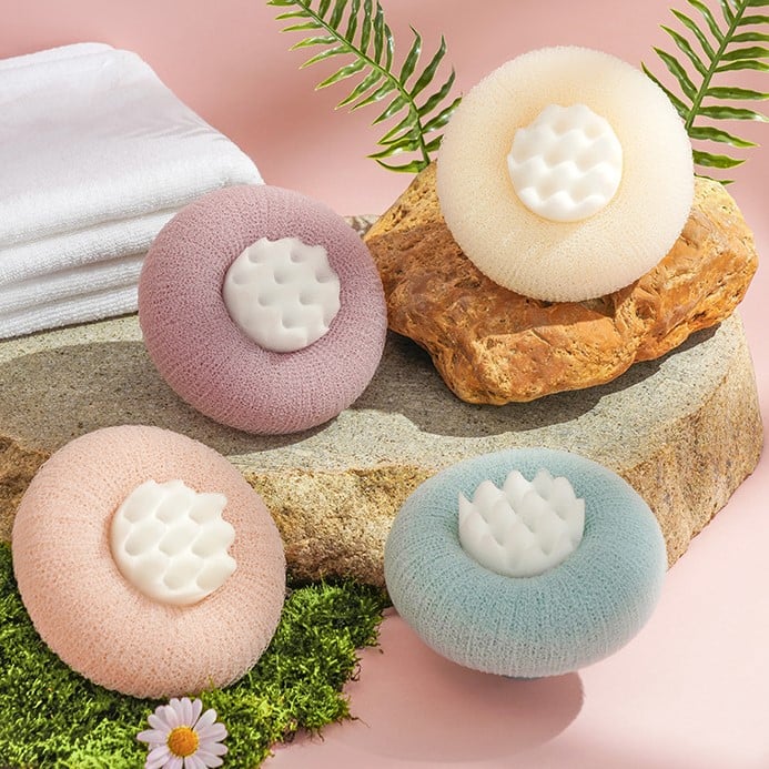 Suction Cup Super Soft Bath Sponge Flower