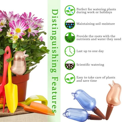 Birdie Type Automatic Flower Waterer - Pack Of 4