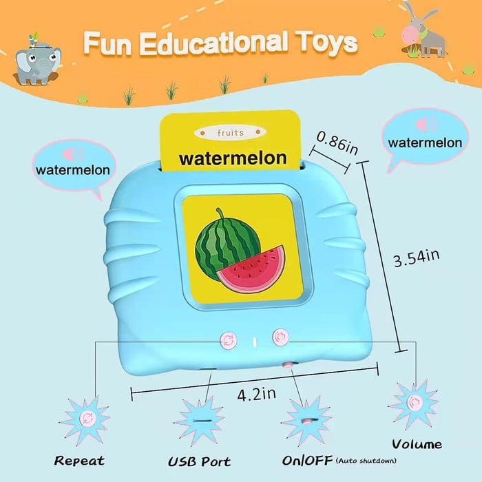 Talking Flash Cards Educational Toys