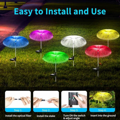 Solar Garden Changing Jellyfish Lights