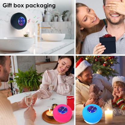Bathroom Waterproof Wireless Bluetooth Speakers with LED Light