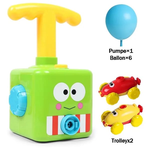 Balloon car toy pump set with lots of fun