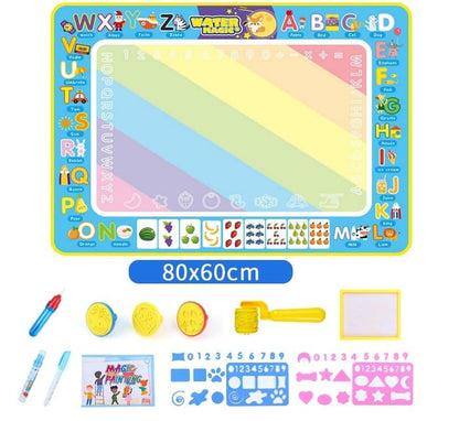 Water Doodle Mat ,Aqua Painting Drawing Mat Mess Free Learning Toy Mat