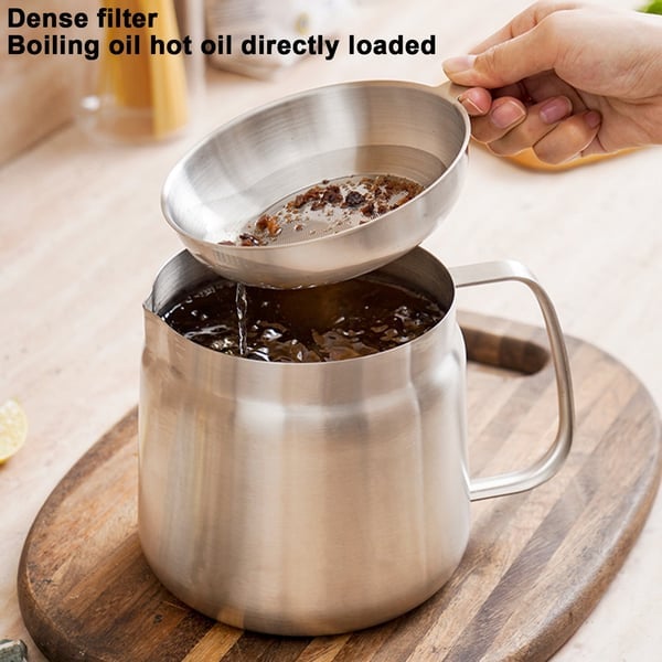 2-in-1 Stainless Steel Multifunctional Oil Strainer Pot