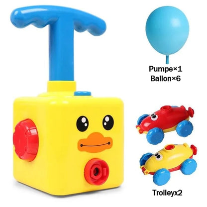 Balloon car toy pump set with lots of fun