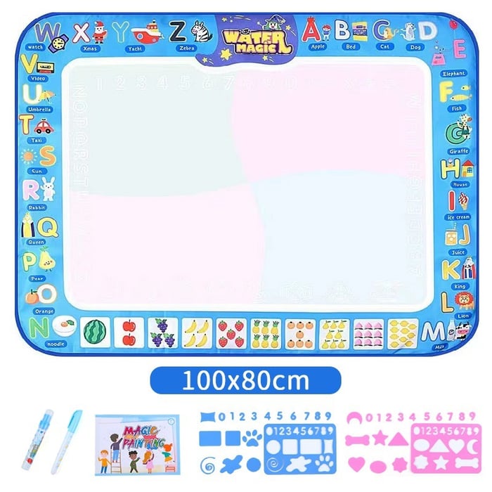 Water Doodle Mat ,Aqua Painting Drawing Mat Mess Free Learning Toy Mat