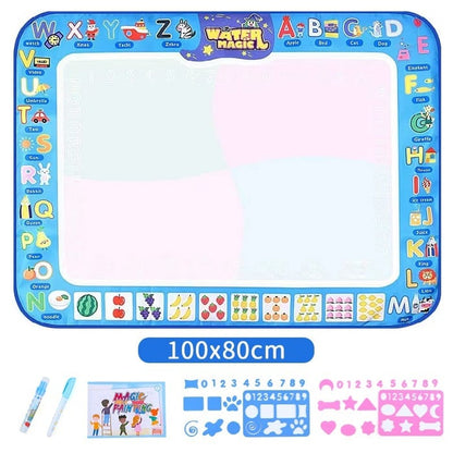 Water Doodle Mat ,Aqua Painting Drawing Mat Mess Free Learning Toy Mat