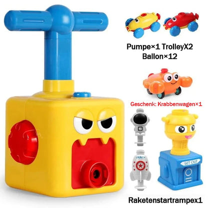 Balloon car toy pump set with lots of fun