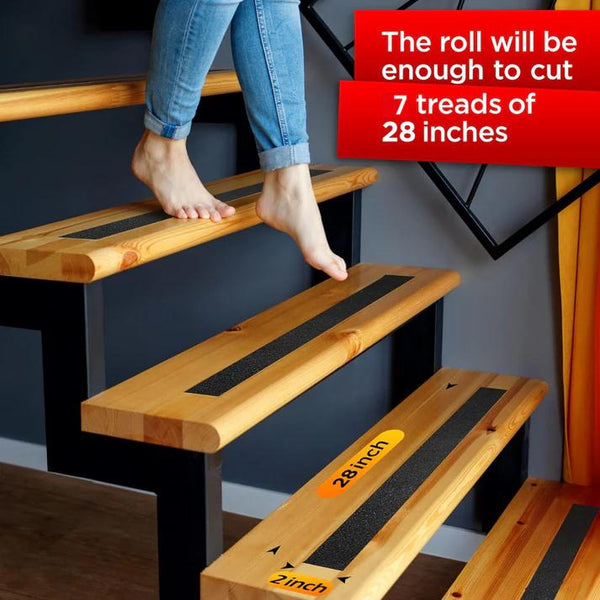 Anti-Slip Adhesive Tape for Slippery Floors & Stairs