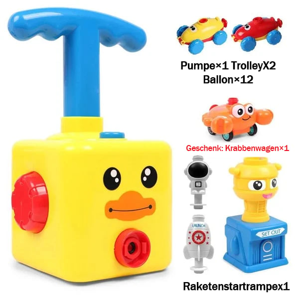 Balloon car toy pump set with lots of fun