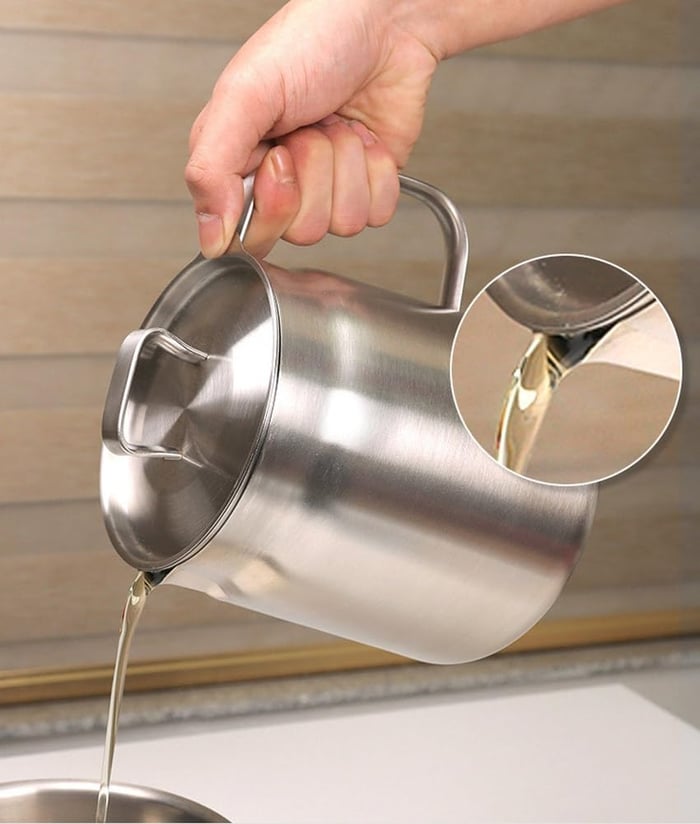 2-in-1 Stainless Steel Multifunctional Oil Strainer Pot