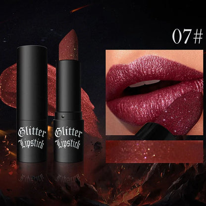Matte Long Lasting Lipstick With Fine Glitter