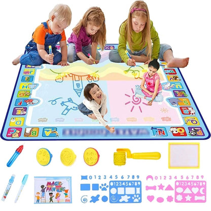 Water Doodle Mat ,Aqua Painting Drawing Mat Mess Free Learning Toy Mat