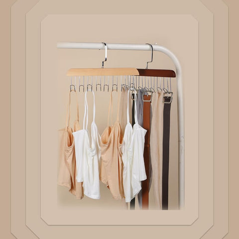 8 Hook Wooden Clothes Hanger