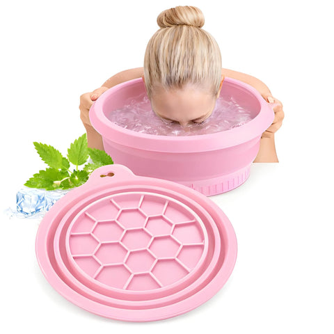 Facial Ice Bath Bowl with Ice Cube Mold – Skin Tightening & Glow Tool 💆‍♀️