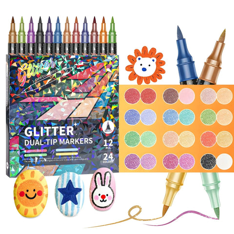 Glitter Dual Tip Markers ✨