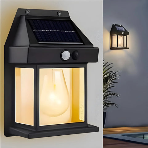 Unlimited Solar Interaction Wall Lamp Outdoor Motion Sensor Auto Chargeable