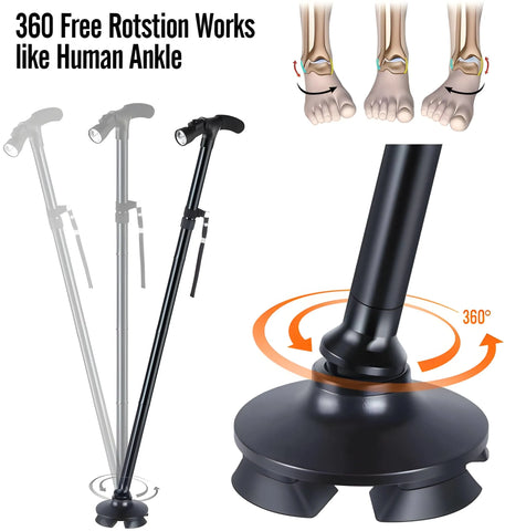 K-WS44 Walking Stick with LED Light