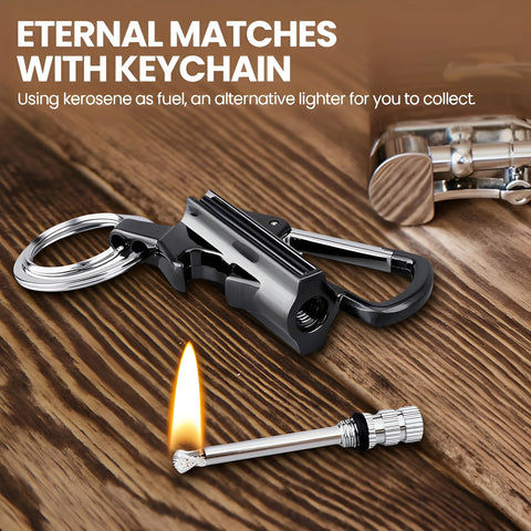 🎁🔥Permanent Match Infinity Lighter with Multitool Keychain
