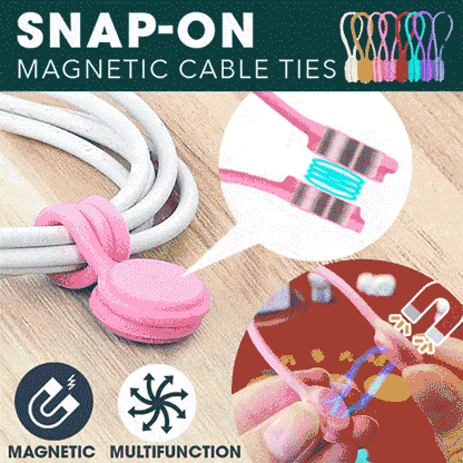Snap-On Magnetic Cable Ties - Pack Of 5
