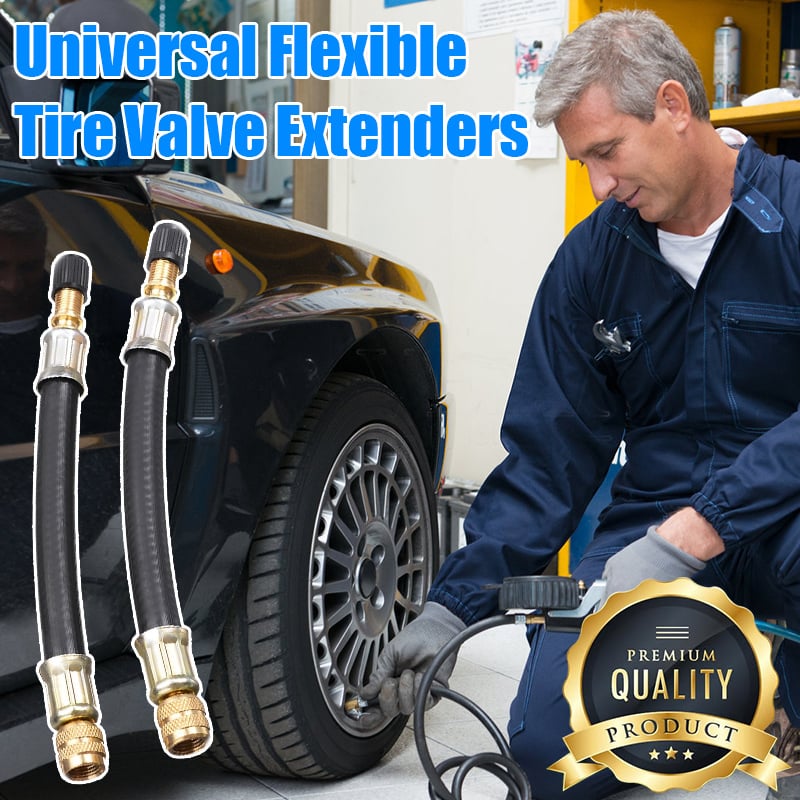 Universal Flexible Tire Valve Extenders for Car, Motorcycle, RV, Truck, Bike, Scooter