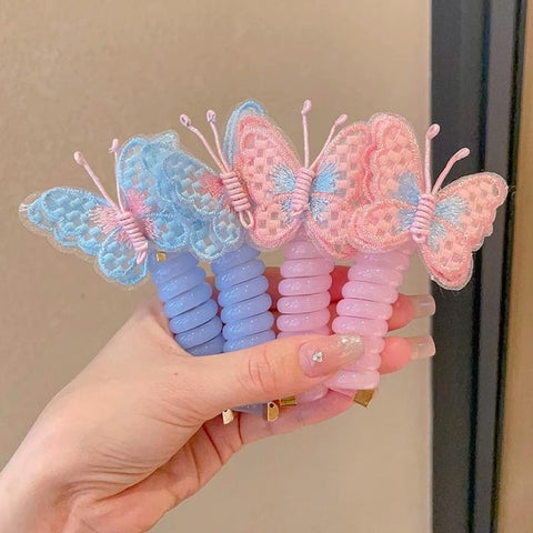 Butterfly & Colorful Telephone Wire Hair Bands for Kids