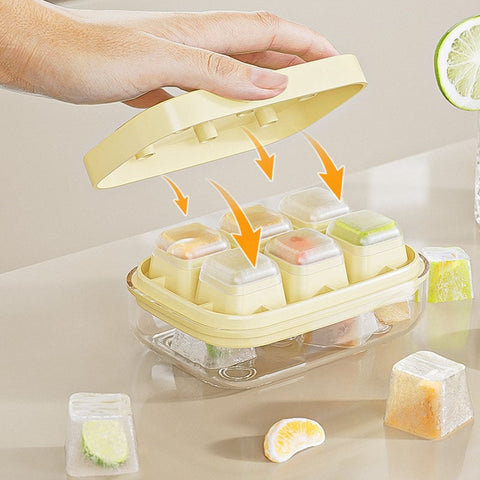 6-Grid Food-Grade Easy-Release Mini Ice Cube Tray