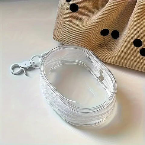 Portable Mini Clear Zipper Storage Bag - Pack Of 2